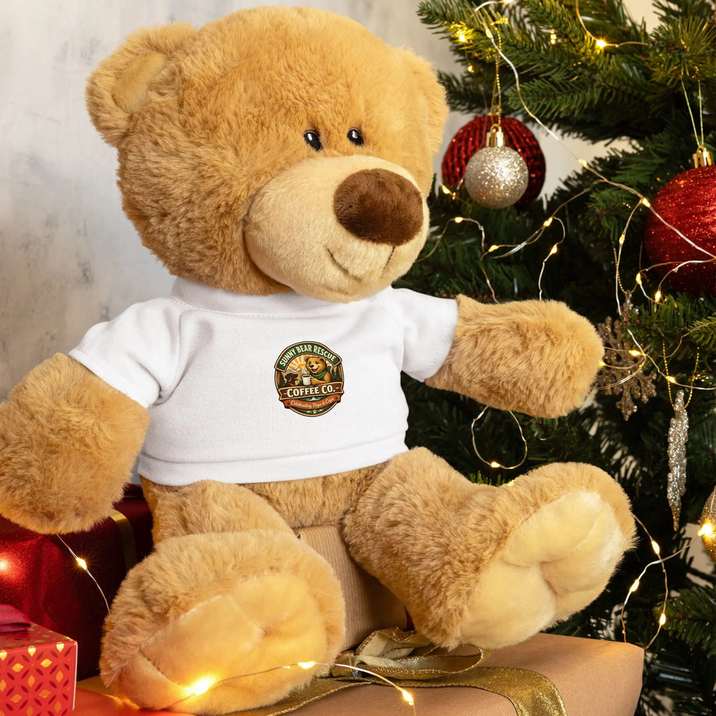 Sunny Bear Rescue Coffee Co Teddy Bear with a T-shirt