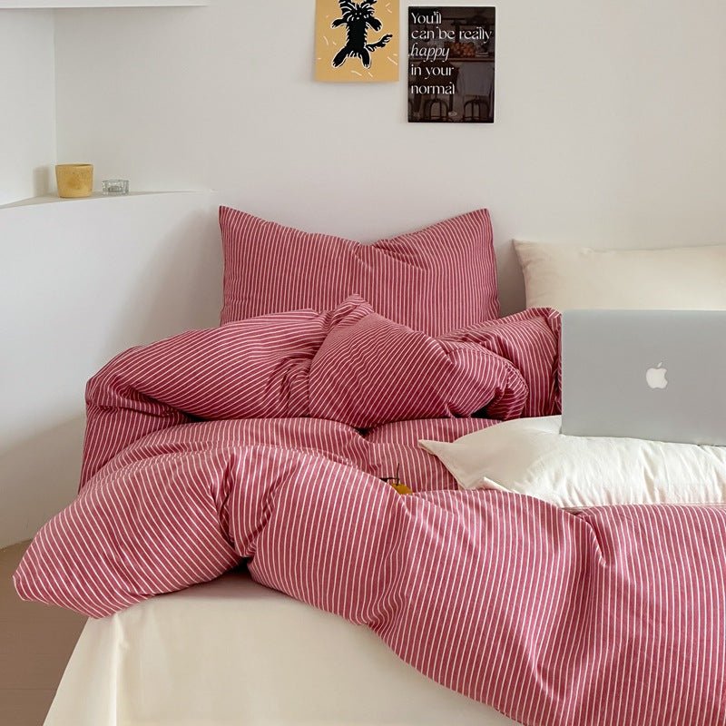 Thin Striped Bedding Set / Blue