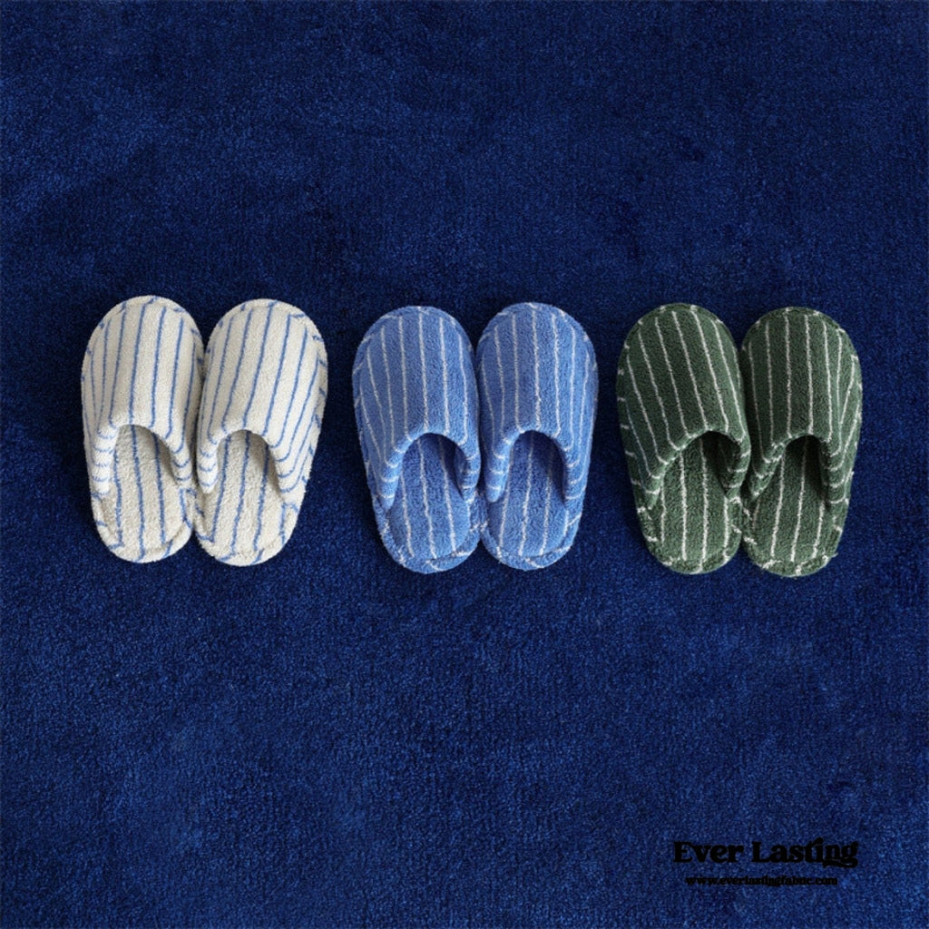 Thin Striped House Slippers