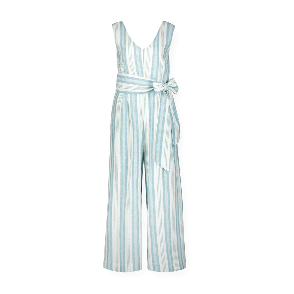 Tie-Waist Wide Leg Jumpsuit