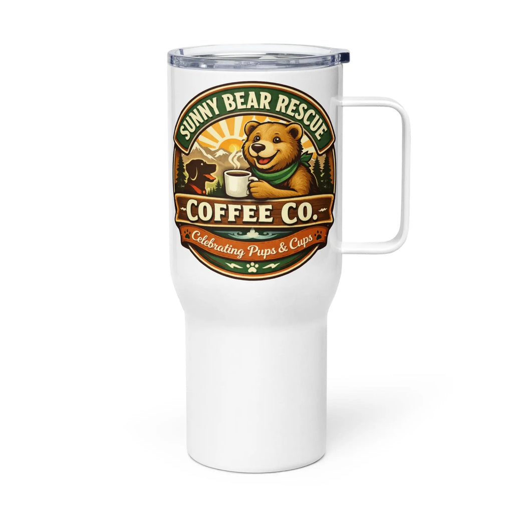 Travel mug with a handle
