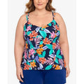 Swim Solutions  Printed Double-Strap Princess Tankini