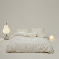 Velvære Luxe Solid Color Cotton Bedding Set / White