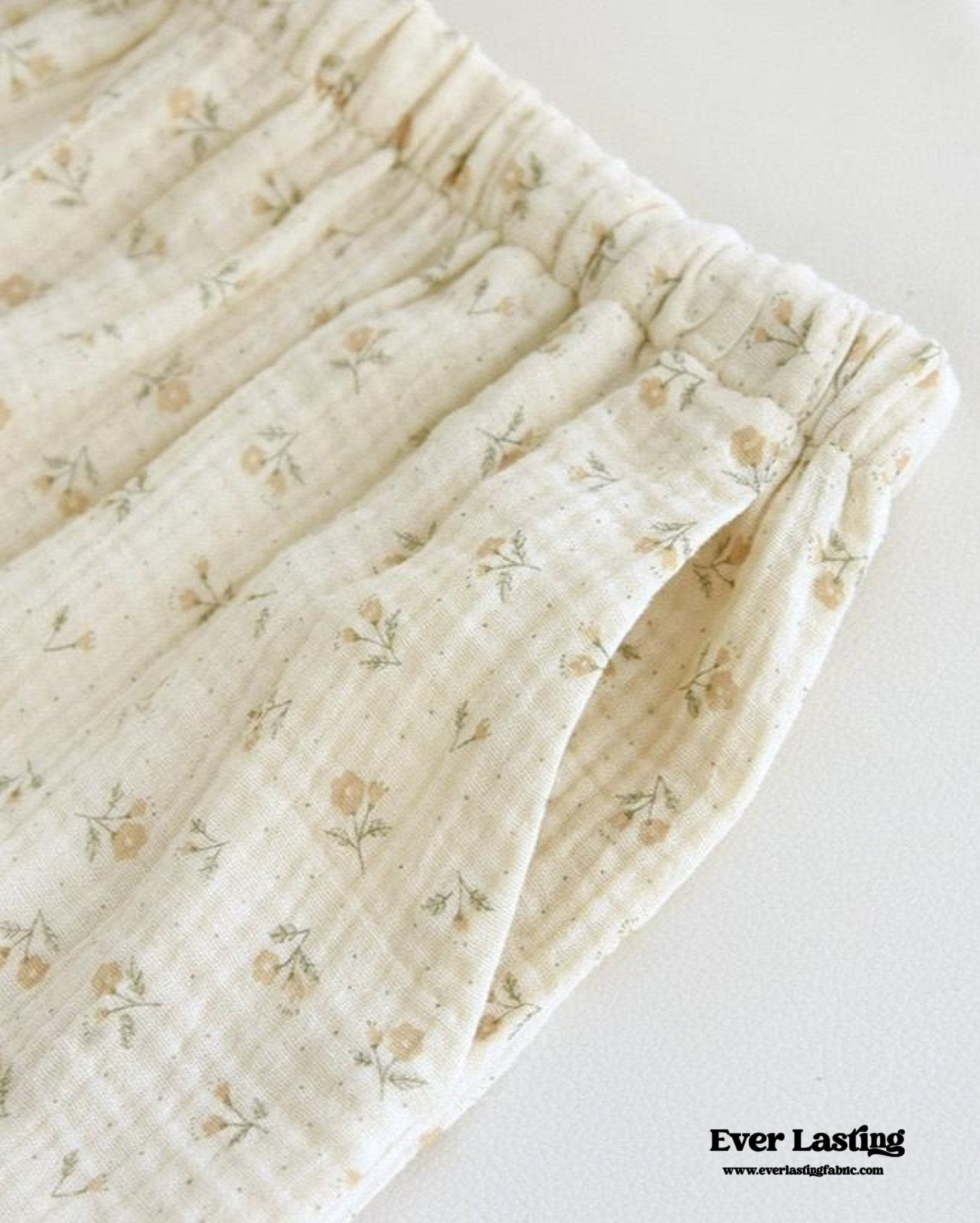 Vintage Floral Tank Cardigan and Long Pants Pajama Set / Yellow