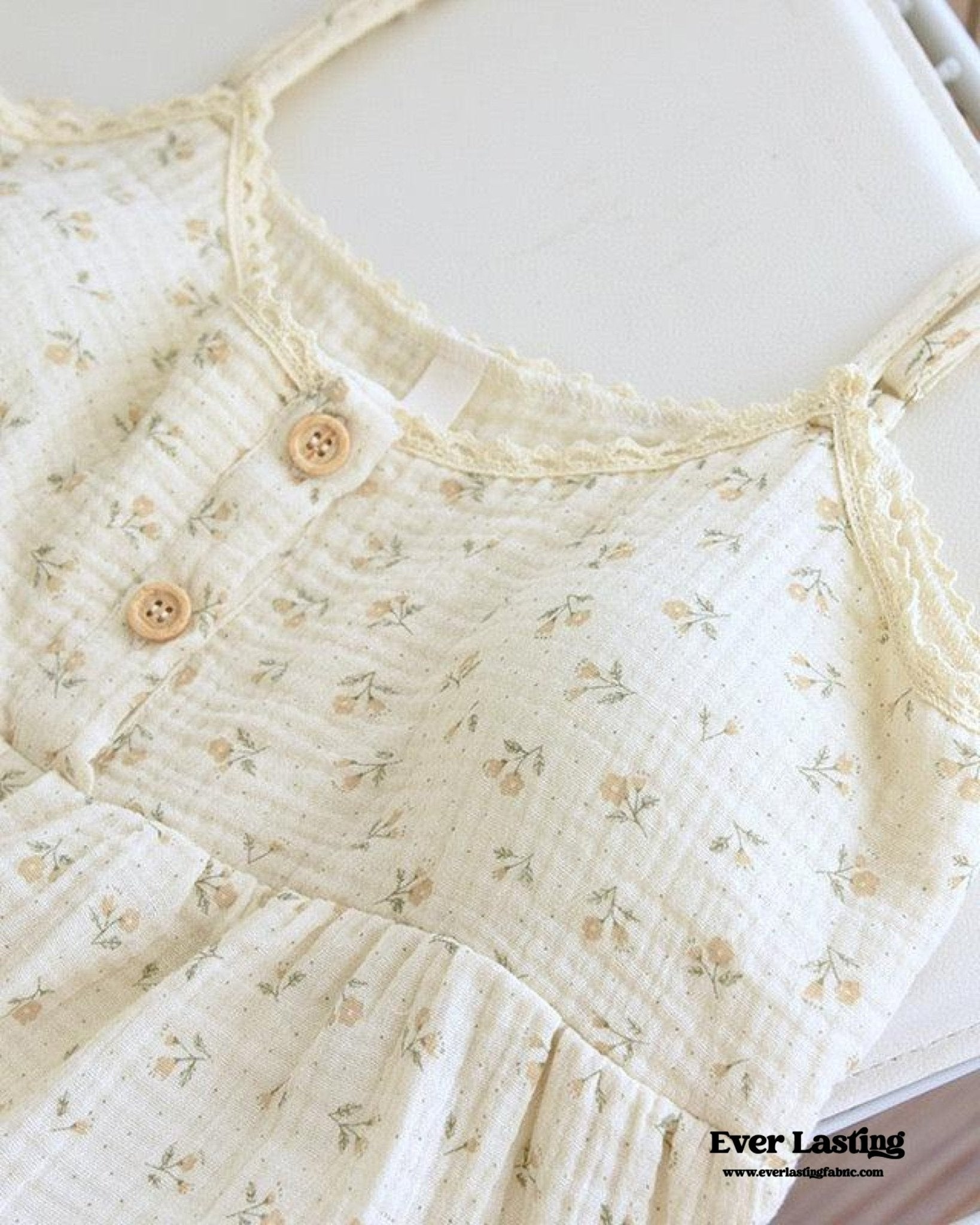 Vintage Floral Tank Cardigan and Long Pants Pajama Set / Yellow
