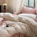 Vivienne Floral Double Gauze Bedding Set / Blush Pink