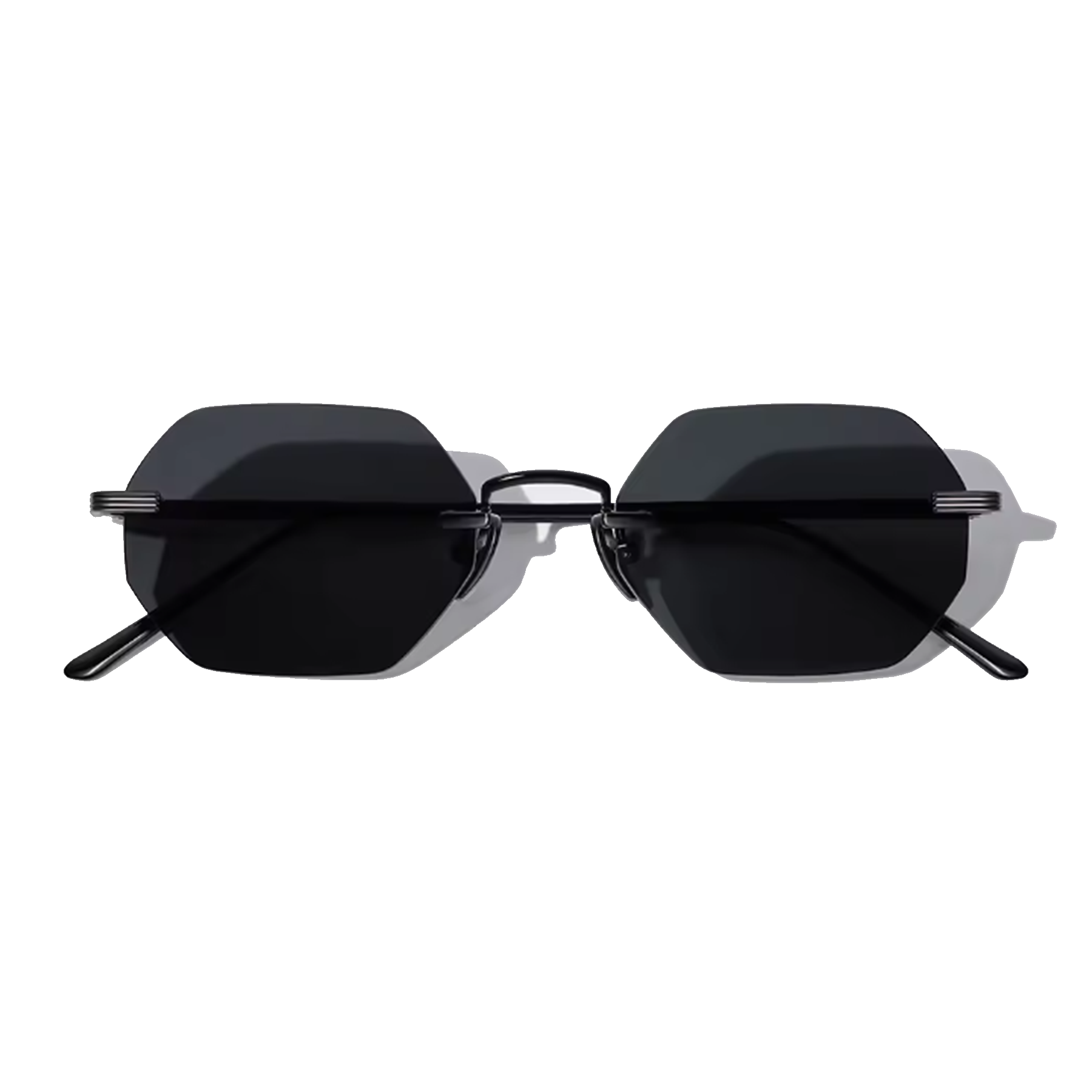Vonne 51mm Rimless Sunglasses | Black