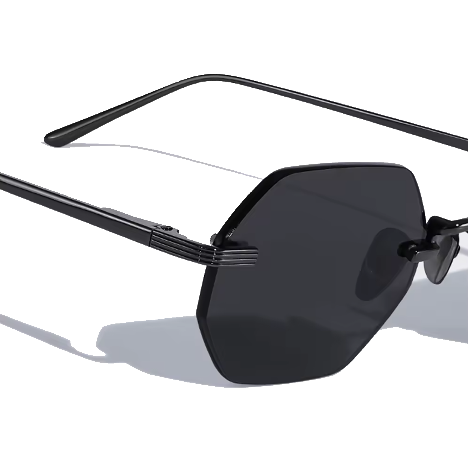 Vonne 51mm Rimless Sunglasses | Black