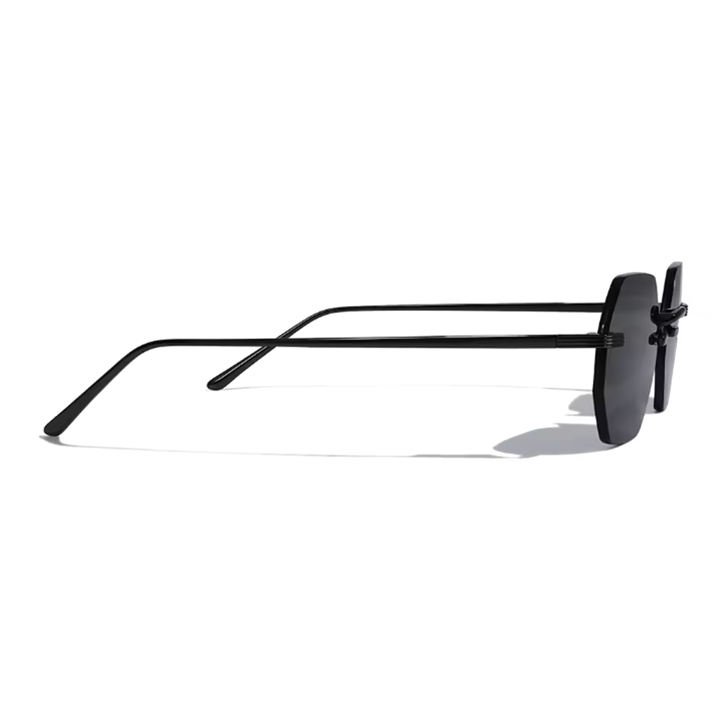 Vonne 51mm Rimless Sunglasses | Black