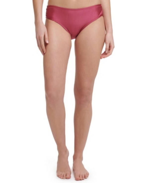 Calvin Klein Womens Lined Shirred Hipster Swimsuit Bottom, Small