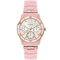 Guess Women's Pink Rose Gold Tone Multi-function