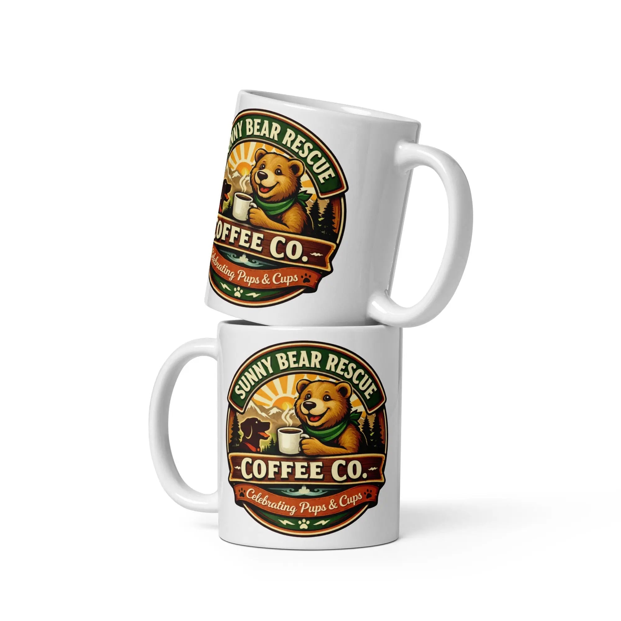 White glossy mug