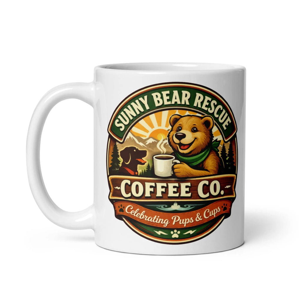 White glossy mug