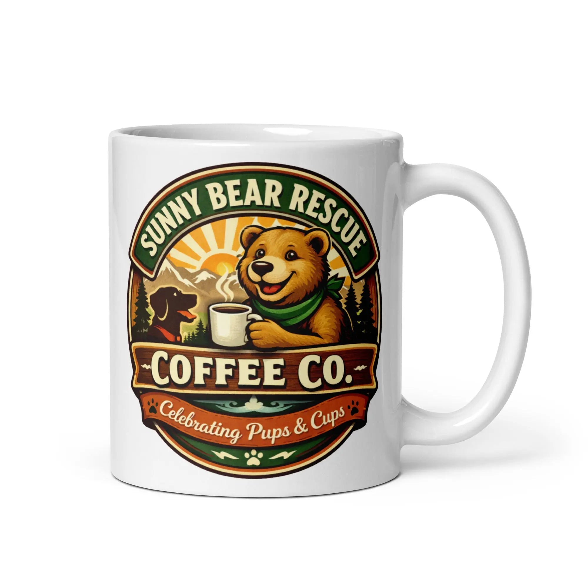 White glossy mug