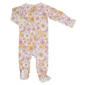 Retro Vintage Flowers Zipper Footie